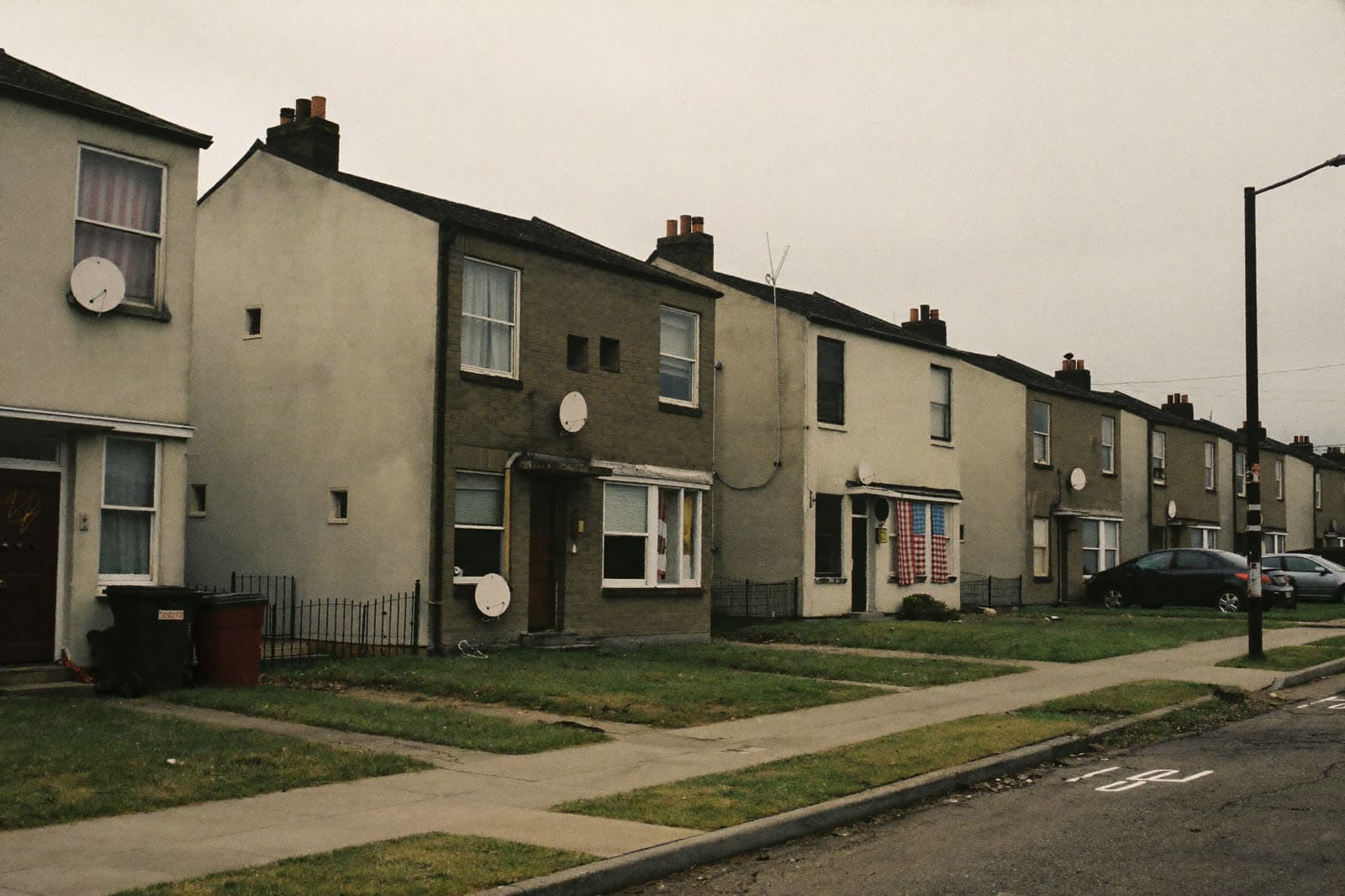 A street of British rented homes