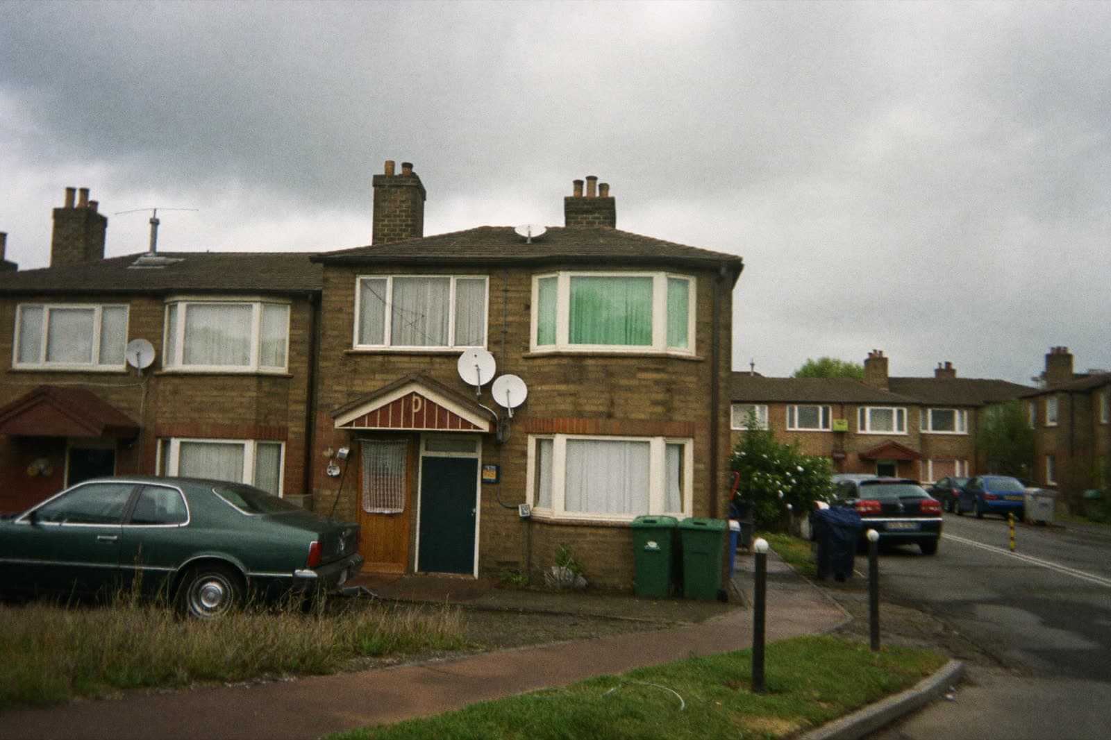 A street of typical British terraced housing