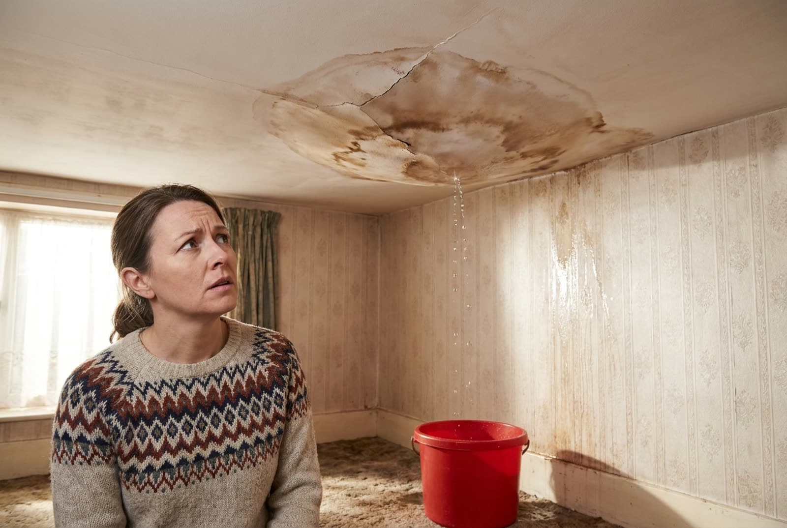 Example of leaks and flooding in a rented home