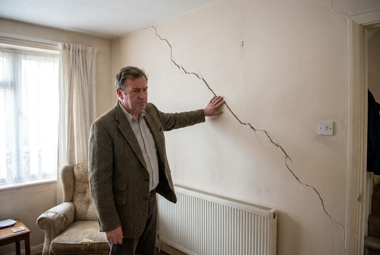Example of structural defects in a rented home