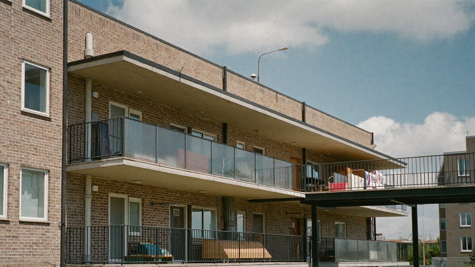 A deck-access British council flats block