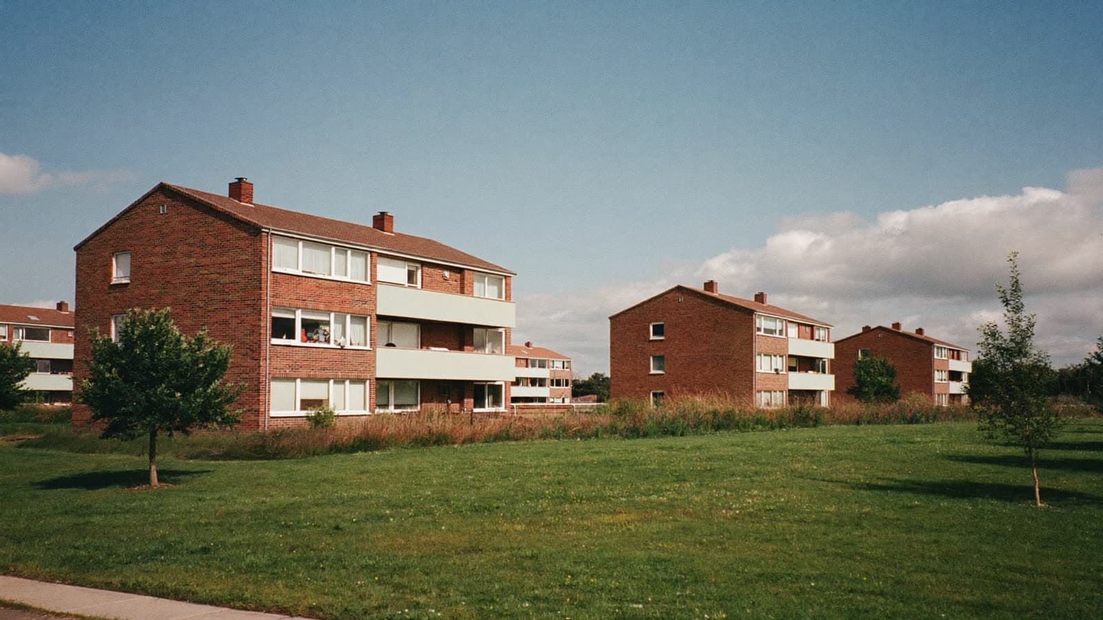 A low-rise British council housing estate